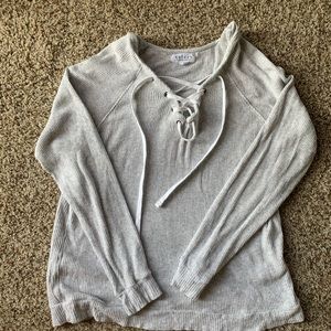 Velvet cream sweater